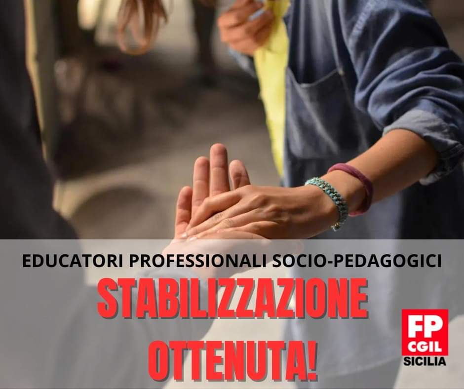 Diventa legge la stabilizzazione in sanità degli educatori professionali socio-pedagogici, Fp Cgil Sicilia: vigileremo affinchè queste figure vengano riconosciute e valorizzate